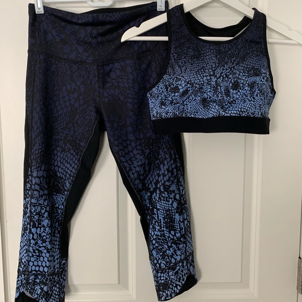 Snake-print Activewear Set